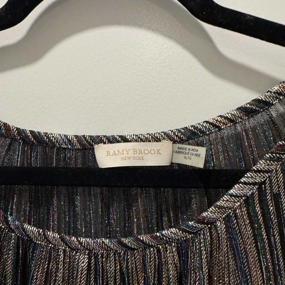 Ramy Brook Metallic Striped Blouse - Picture 2 of 6